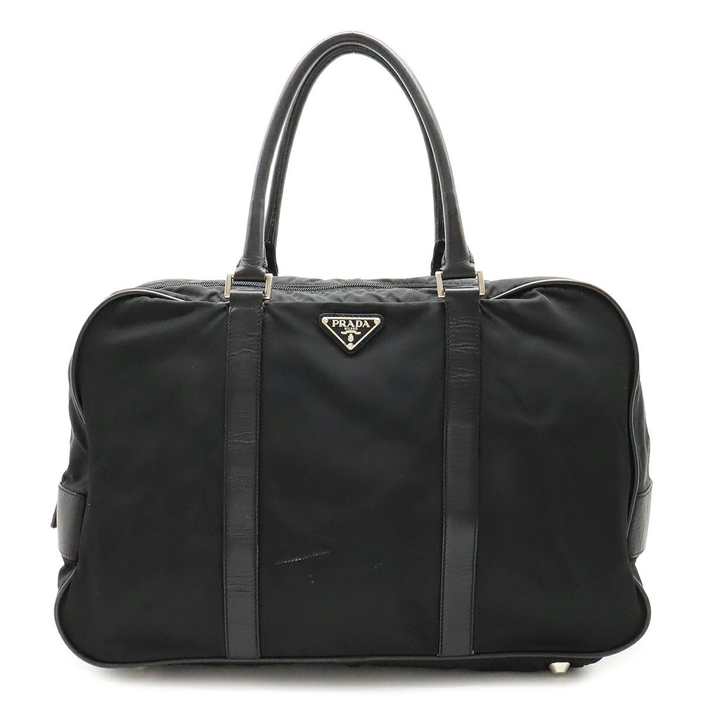 Prada Briefcase Tessuto Business Bag Shoulder Leather NERO Black